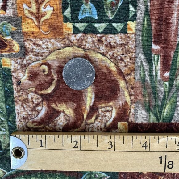 Great Northwest Krista Hamrick Hunting Fishing Cabin Cotton Fabric 1.5 Yards - Picture 11 of 13